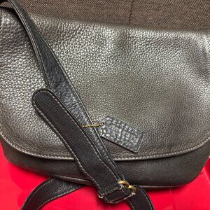 Coach Vintage Black Leather Saddlebag